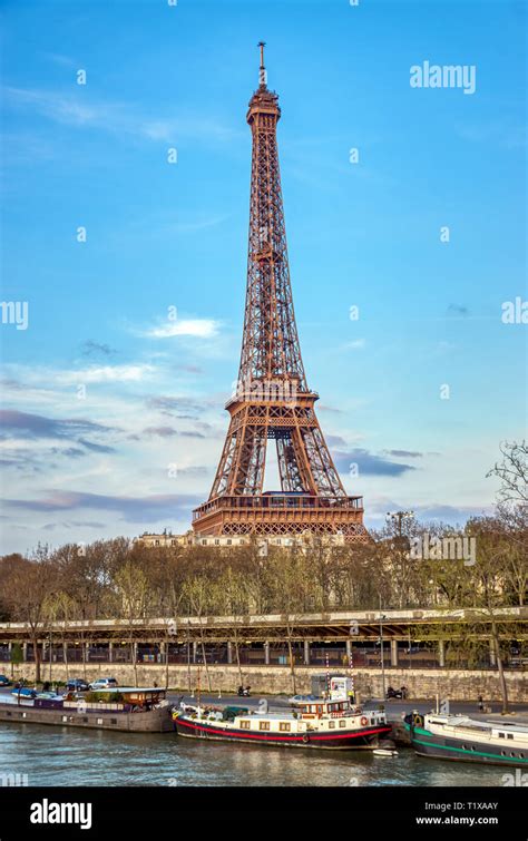 Eiffel Tower And Seine River Paris France Stock Photo Alamy