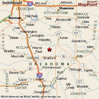 Byars Oklahoma Area Map More
