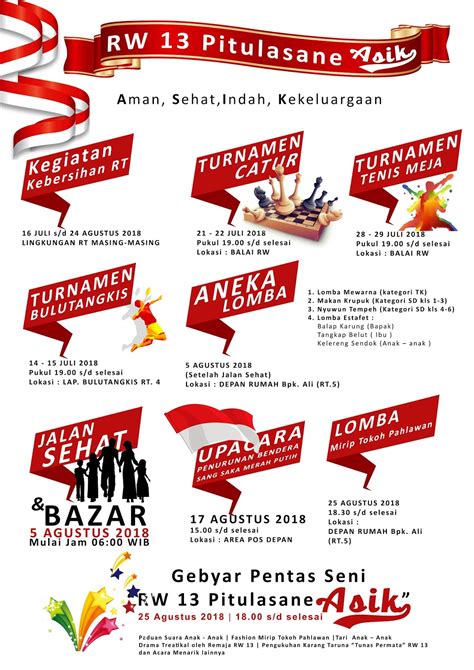 Contoh Poster Lomba 17 Agustus 2020 Gambar Ngetrend Dan Viral
