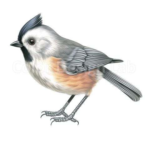 Tufted Titmouse Clipart Bundle 8 Printable Pngs Commercial Etsy