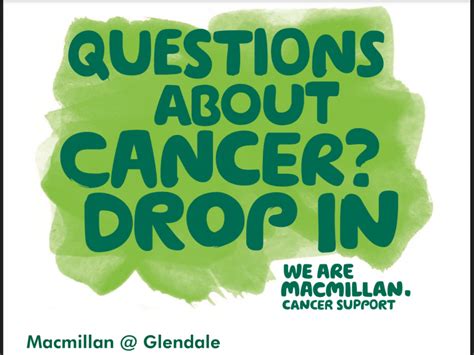Macmillan Cancer Support Session Glendale Womens Cafe