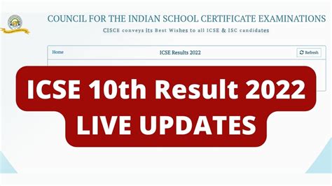 Icse Th Result Declared Live Cisce Board Class Results Released At Cisce Org Get