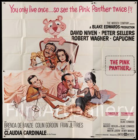 The Pink Panther Movie Poster 1964 6 Sheet 81x81