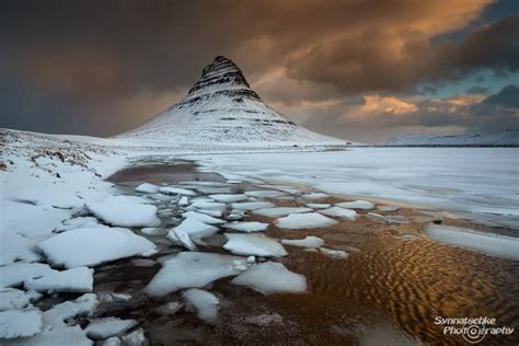 Kirkjufell Winter Sunrise Landscapes Iceland Europe Synnatschke