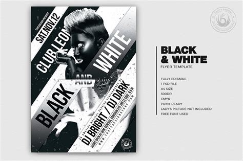 Black And White Party Flyer Template On Behance