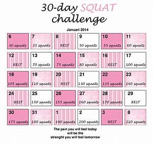 Printable Squat Challenge