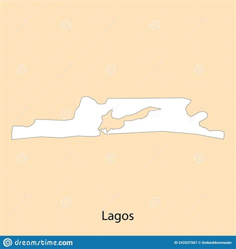 High Quality Map Of Lagos Is A Region Of Nigeria Stock Vector