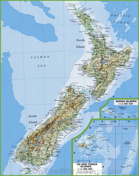 Map Of New Zealand With Cities And Towns Ontheworldmap Com
