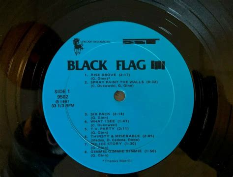 Black Flag Damaged Lp Original 1981 1st Press Henry