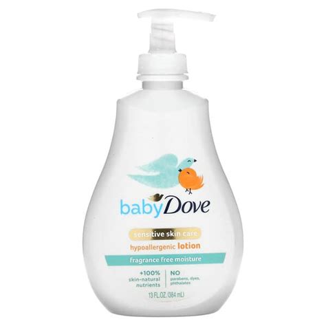 Dove Baby Sensitive Skin Care Hypoallergenic Lotion Fragrance Free