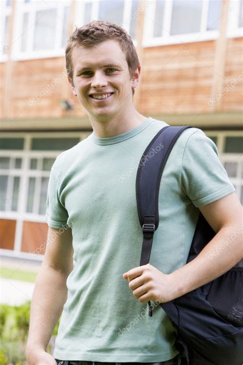 Male College Student On Campus — Stock Photo © Monkeybusiness 4755428