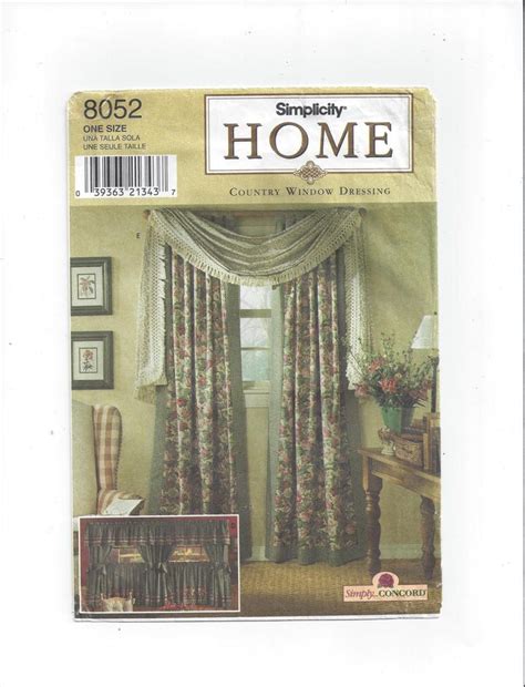 Simplicity 8052 Pattern For 6 Country Window Treatments Etsy
