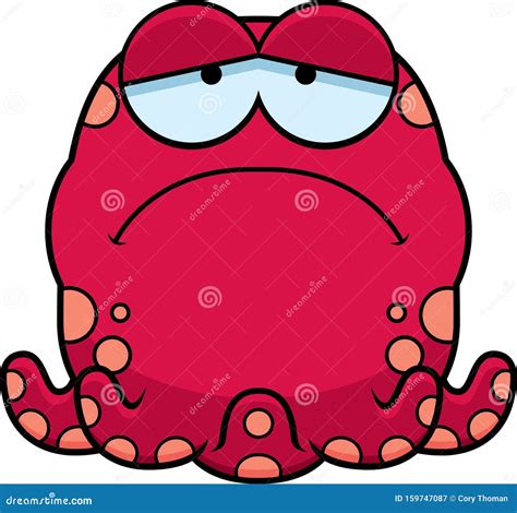 Sad Little Octopus Stock Vector Illustration Of Graphic 159747087