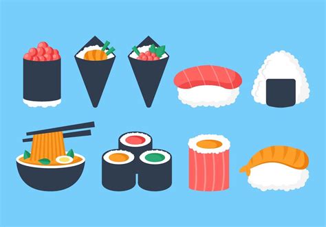 Free Japanese Food Collection Vector 150598 Vector Art At Vecteezy