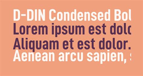 D Din Condensed Bold Free Font What Font Is