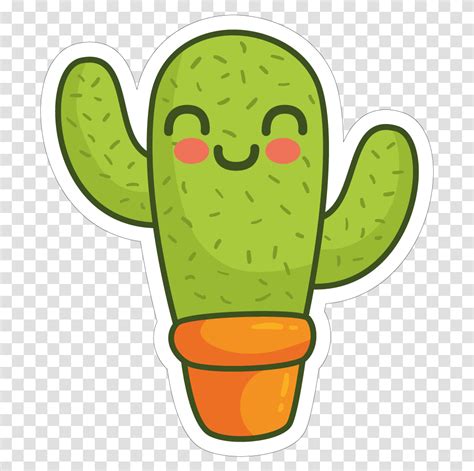 Cute Cactus Sticker Cute Cactus Clipart Plant Food Doodle Drawing