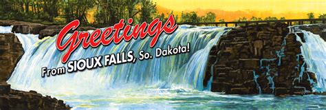 Retro Postcard For Sioux Falls South Dakota