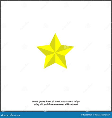 Star Vector Icon Of Yellow Color On White Isolated Background Stock