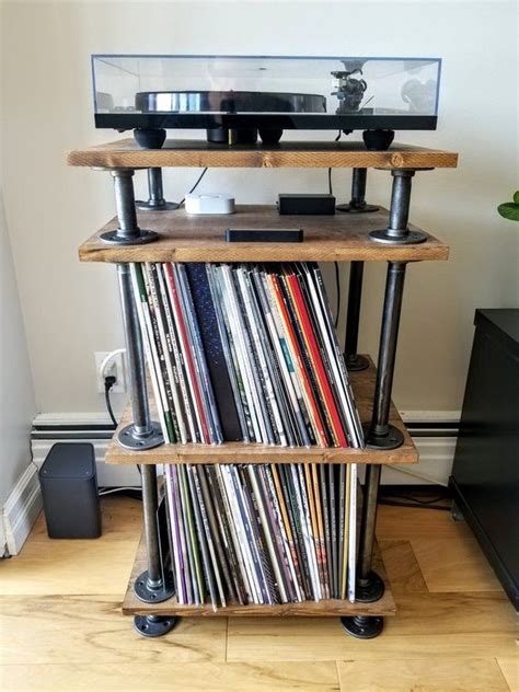 Shop our great selection of white record stand & save. Rustic/Industrial Style Record Player Stand/Vinyl Storage ...
