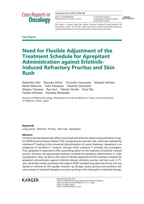 Pdf Need For Flexible Adjustment Of The Treatment Schedule For
