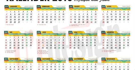 Free Download Kalender 2018 Lengkap Hijriyah Jawa Urdesign