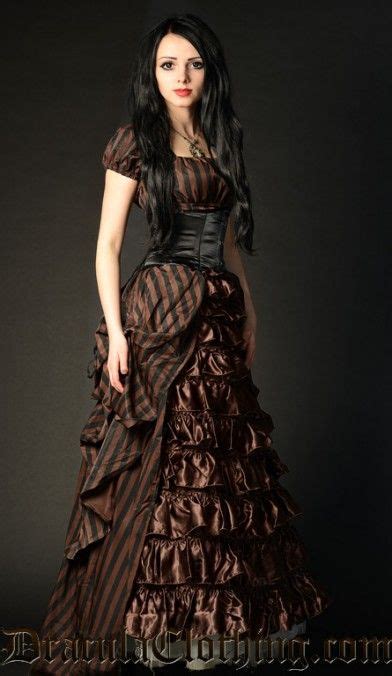 Steampunk Striped Dress Couture Steampunk Moda Steampunk Style