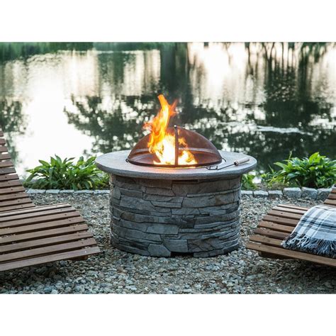 Outdoor stone fire pit uk. Sol 72 Outdoor Tambora Stone Wood Burning Fire Pit ...