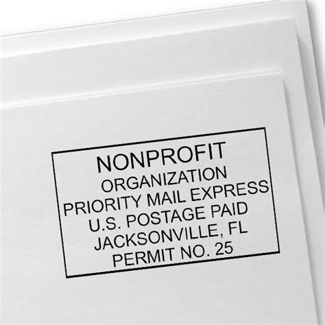Non Profit Organization Postage Permit Stamp Simply Stamps