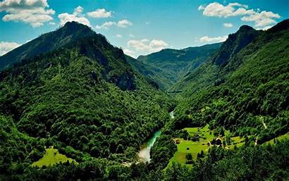 Montenegro Durmitor Landscape River Canyon Desktop Summer
