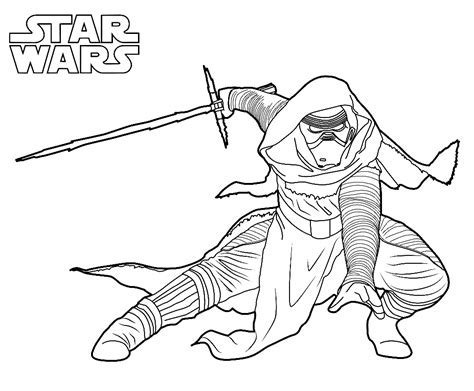 Kylo Ren Star Wars Coloring Page Free Printable Coloring Pages