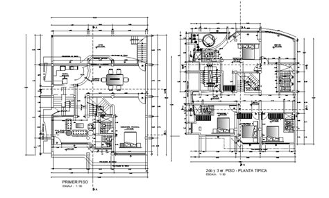 Typical Floor Plan Of House Plan Is Given In This 2d Autocad Dwg