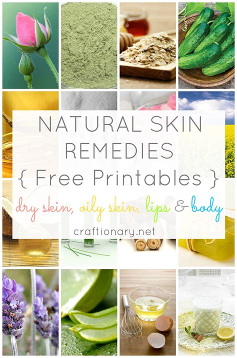 Natural Skin Remedies Dry Oily Body And Lips Free Printables