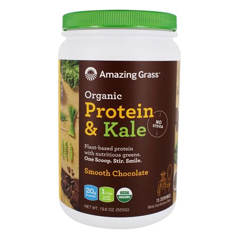 Shop the best amazing grass organic kale powder 5.29 oz pwdr products at swanson health products. Organic Protein & Kale Powder Smooth Chocolate - 19.6 oz ...