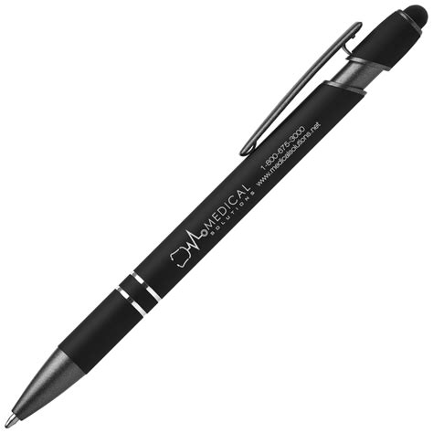 Custom Engraved Alpha Stylus Pen With Gunmetal Trim National Pen
