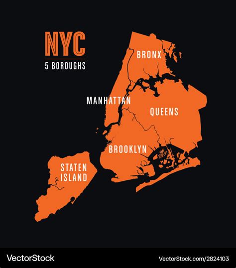 5 Boroughs Map Of Nyc
