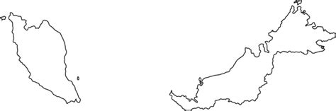 Malaysia Map Black And White Mapangleline Art Png Clipart Royalty