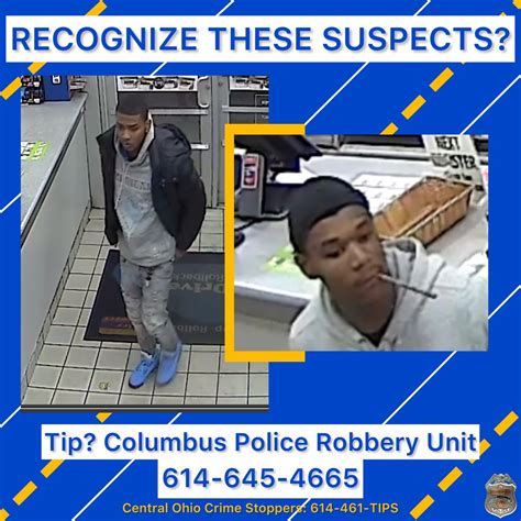columbus ohio police on twitter detectives have released photos of two suspects wanted for an