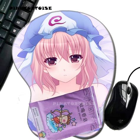 Pinktortoise Anime 3d Ryougi Shiki Mouse Pad With Silicone Wrist Rest Mousepad Chest Mouse Hand