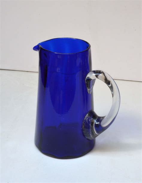 Bristol Blue Glass Tapering Cylindrical Water Jug Denton Antiques