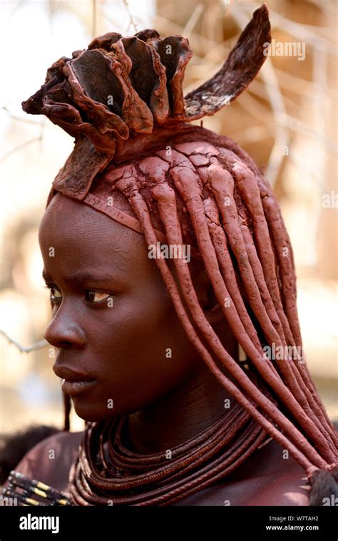 Himba Woman With Head Dress Which Shows That She Is Married Kaokoland