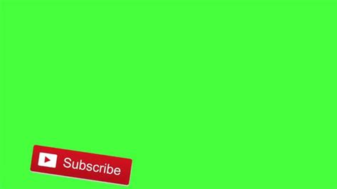 Animated Subscribe Button Green Screen Youtube Subscribe Button Green