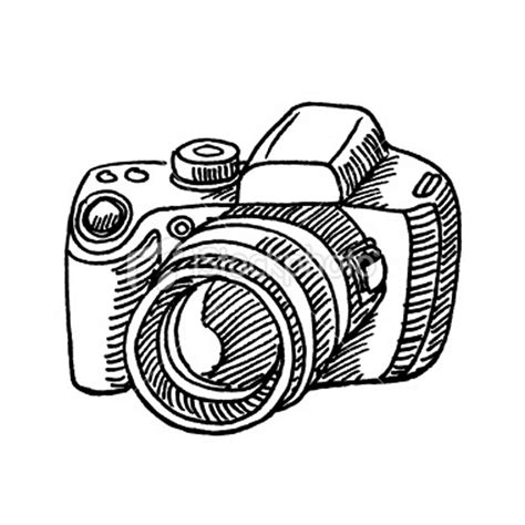 Easy Camera Drawing Sketch Coloring Page