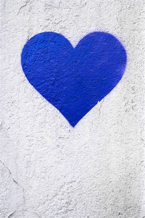 Blue Urban Heart By Kyna Studio On Creativemarket Art Background