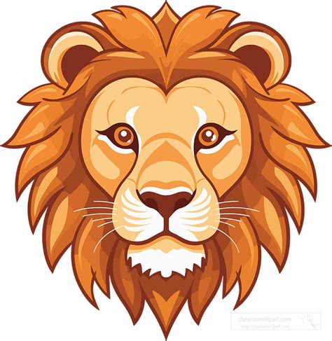 African Lion Face Clipart