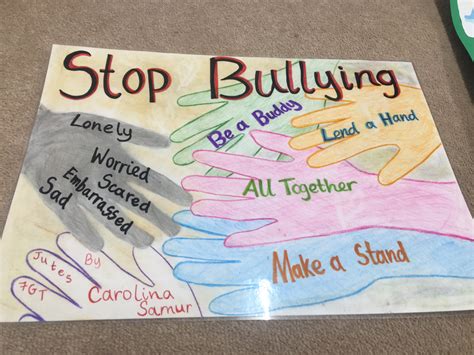 Poster Stop Bullying Sketsa