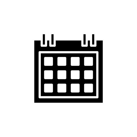 Calendar Schedule Date Solid Icon Vector Illustration Logo