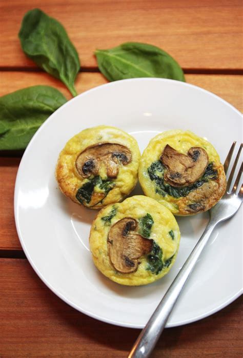 Mushroom Spinach Quiche Cups Muffin Tin Recipes Healthy Simple Muffin