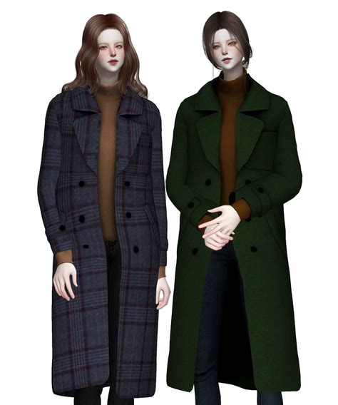 Pin By Vanessa Trotter On The Sims 4 Cc Sims 4 Clothing Woolen Coat