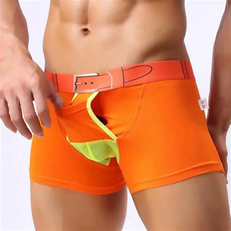 Breathable Panties Men Male Penis Pouch U Convex Underwear Mens Boxer Underwear Sexy Cotton Man