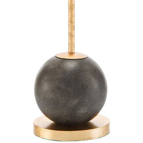 Lamp measures 11dia x 22h in. John Richard Gold Leaf and Oiled Bronze Buffet Table Lamp ...